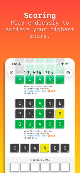 A screenshot showing LOSER's scoring system with points and bonuses.